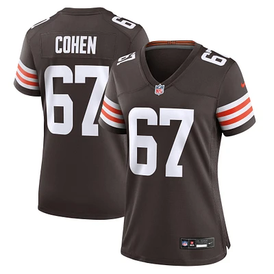 Maillot de match Nike Javion Cohen Brown des Cleveland Browns pour femme