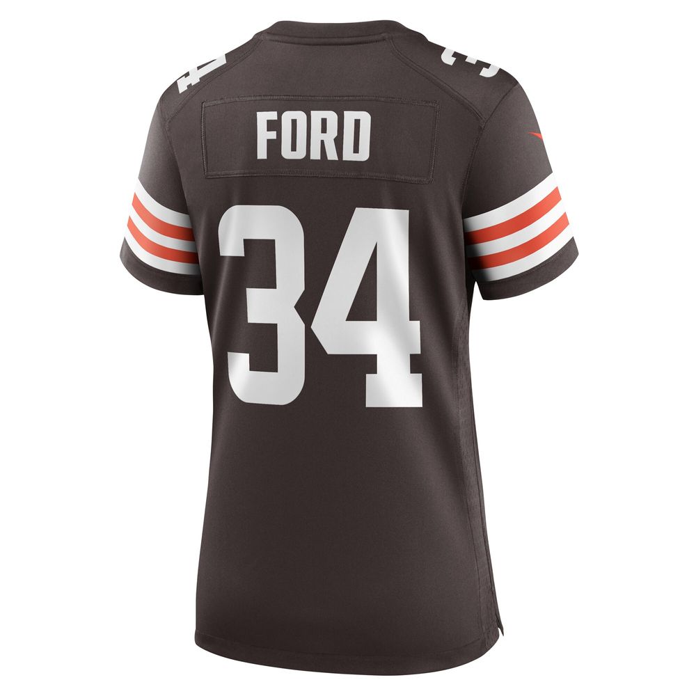 Women's Nike Jerome Ford Brown Cleveland Browns Game Player Jersey