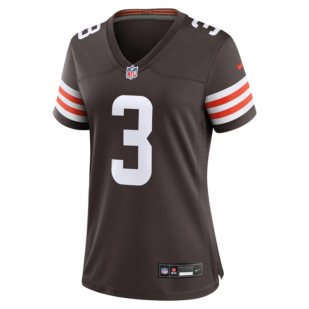 Maillot de match Nike Jerry Jeudy pour femmes, marron, Cleveland Browns