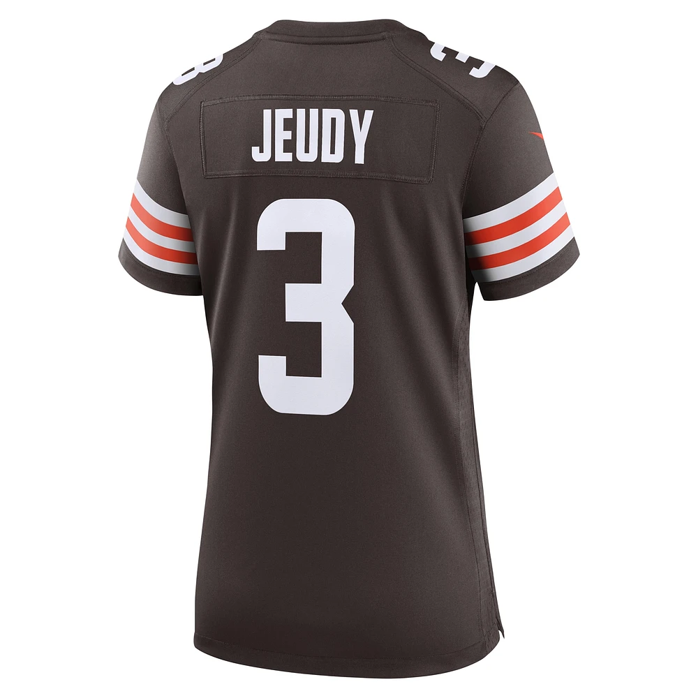 Maillot de match Nike Jerry Jeudy pour femmes, marron, Cleveland Browns