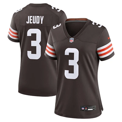 Maillot de match Nike Jerry Jeudy pour femmes, marron, Cleveland Browns