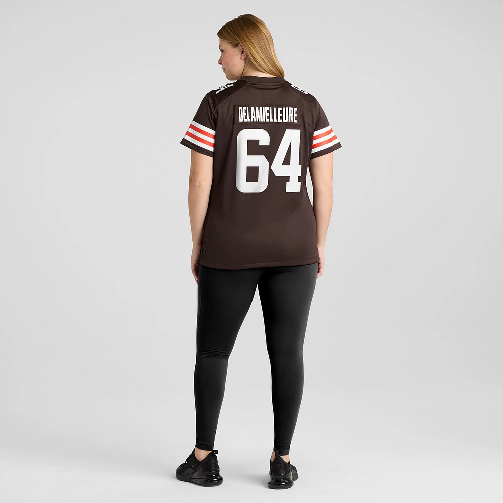 Maillot de joueur retraité Nike Joe DeLamielleure pour femme, Cleveland Browns, marron