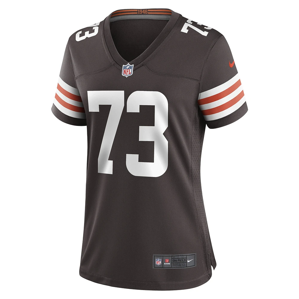 Maillot de joueur retraité des Cleveland Browns Nike Joe Thomas Brown pour femme