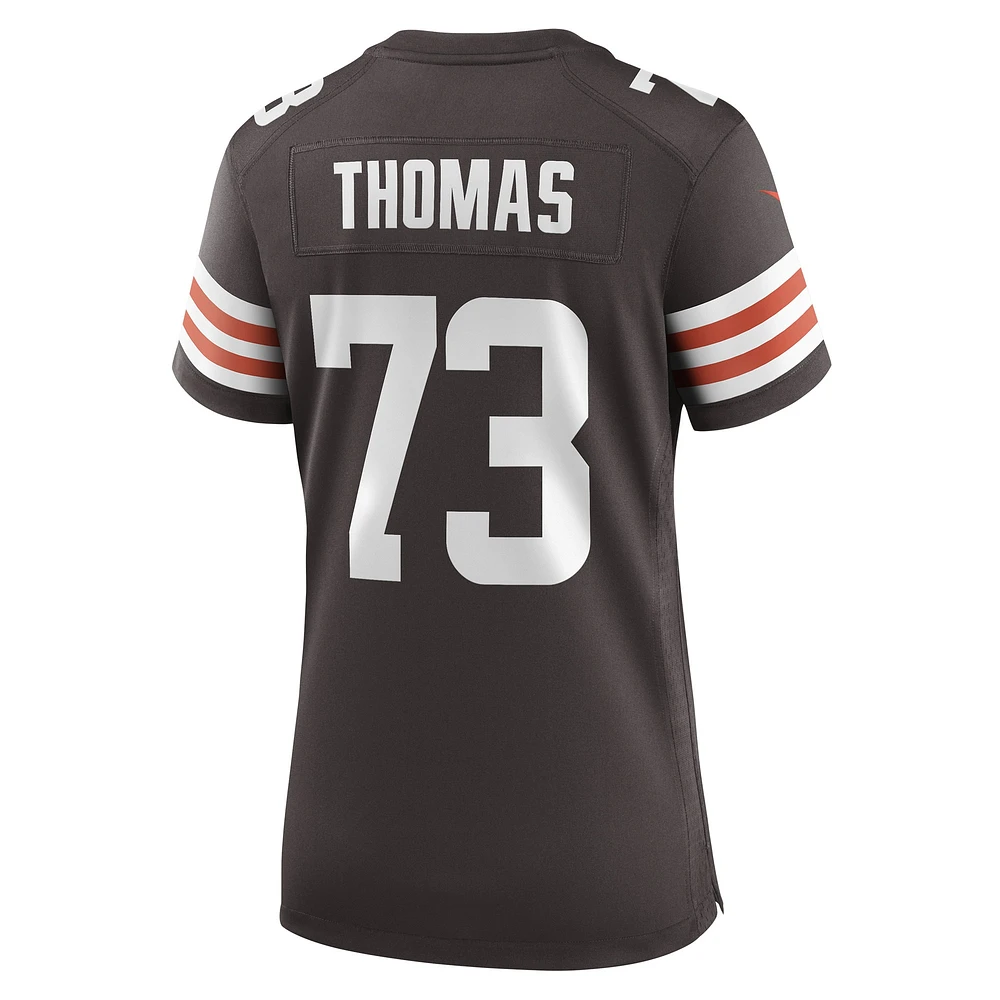 Maillot de joueur retraité des Cleveland Browns Nike Joe Thomas Brown pour femme