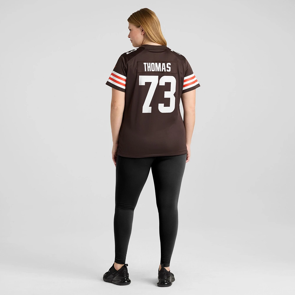 Women's Nike Joe Thomas Brown Cleveland Browns Retired Game Player Jersey