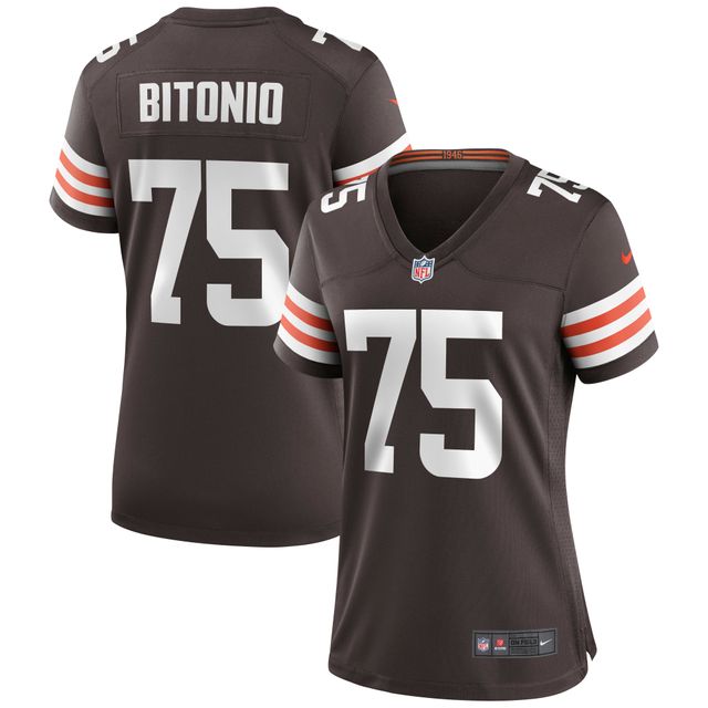 Maillot de match Nike Joel Bitonio Brown Cleveland Browns pour femme