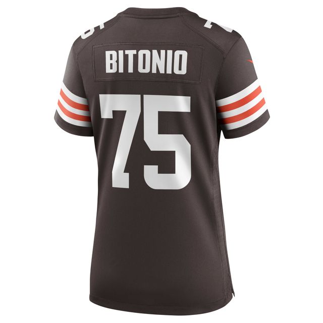 Maillot de match Nike Joel Bitonio Brown Cleveland Browns pour femme