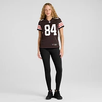 Maillot Nike Jordan Akins marron pour femme des Cleveland Browns Team Game