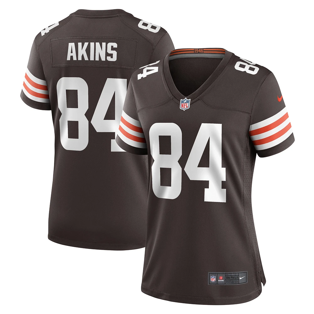 Women's Nike Jordan Akins  Brown Cleveland Browns Team Game Jersey