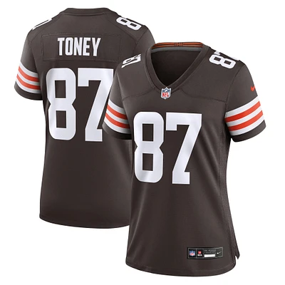 Maillot de match Nike Kadarius Toney Brown pour femme des Cleveland Browns