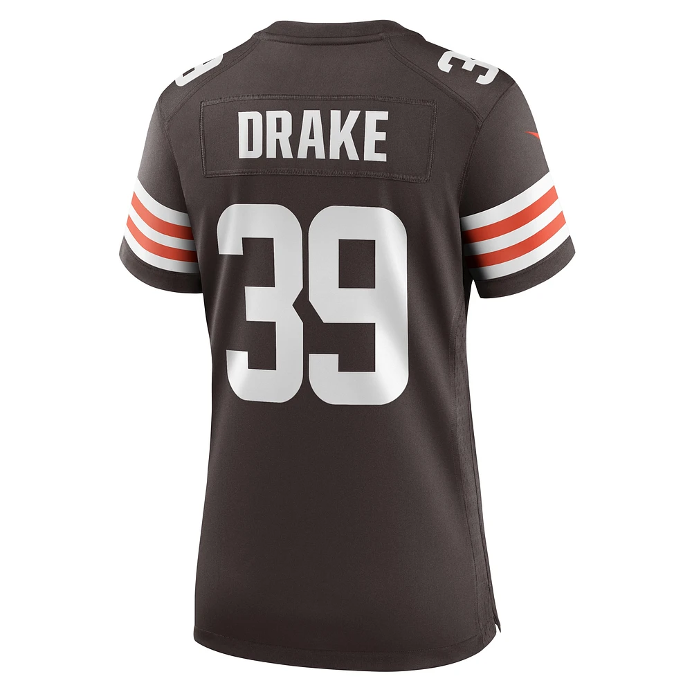 Maillot de match Nike Kenyan Drake marron des Cleveland Browns pour femme