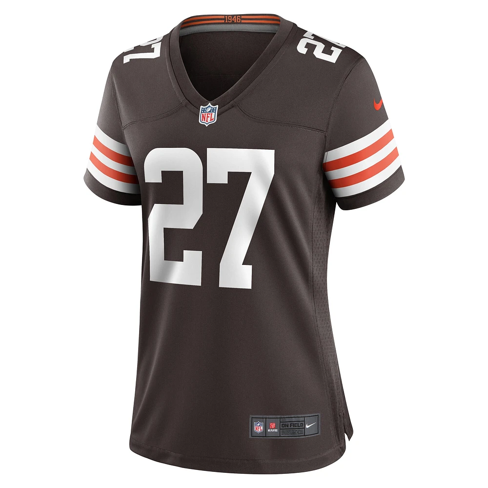 Women's Nike Lorenzo Burns  Brown Cleveland Browns Team Game Jersey