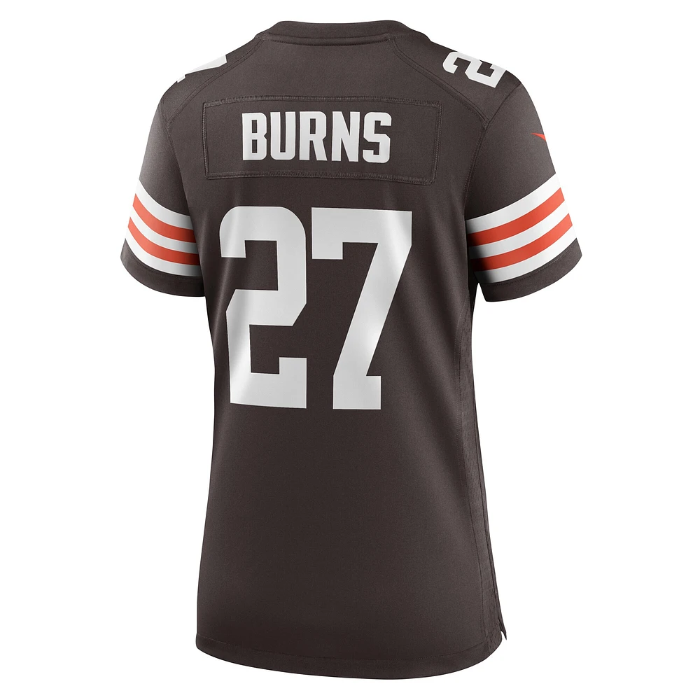 Women's Nike Lorenzo Burns  Brown Cleveland Browns Team Game Jersey