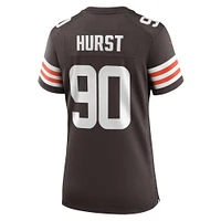 Maillot Nike Maurice Hurst pour femme, joueur de match des Cleveland Browns, marron