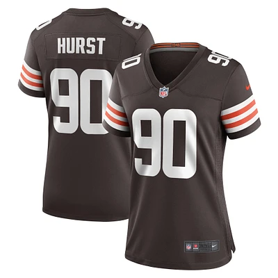 Maillot Nike Maurice Hurst pour femme, joueur de match des Cleveland Browns, marron