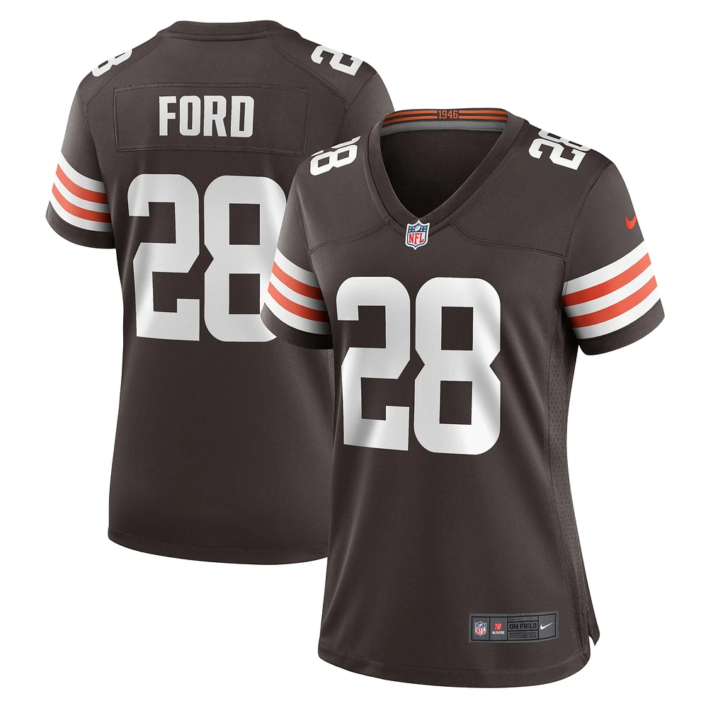 Women's Nike Mike Ford  Brown Cleveland Browns Team Game Jersey