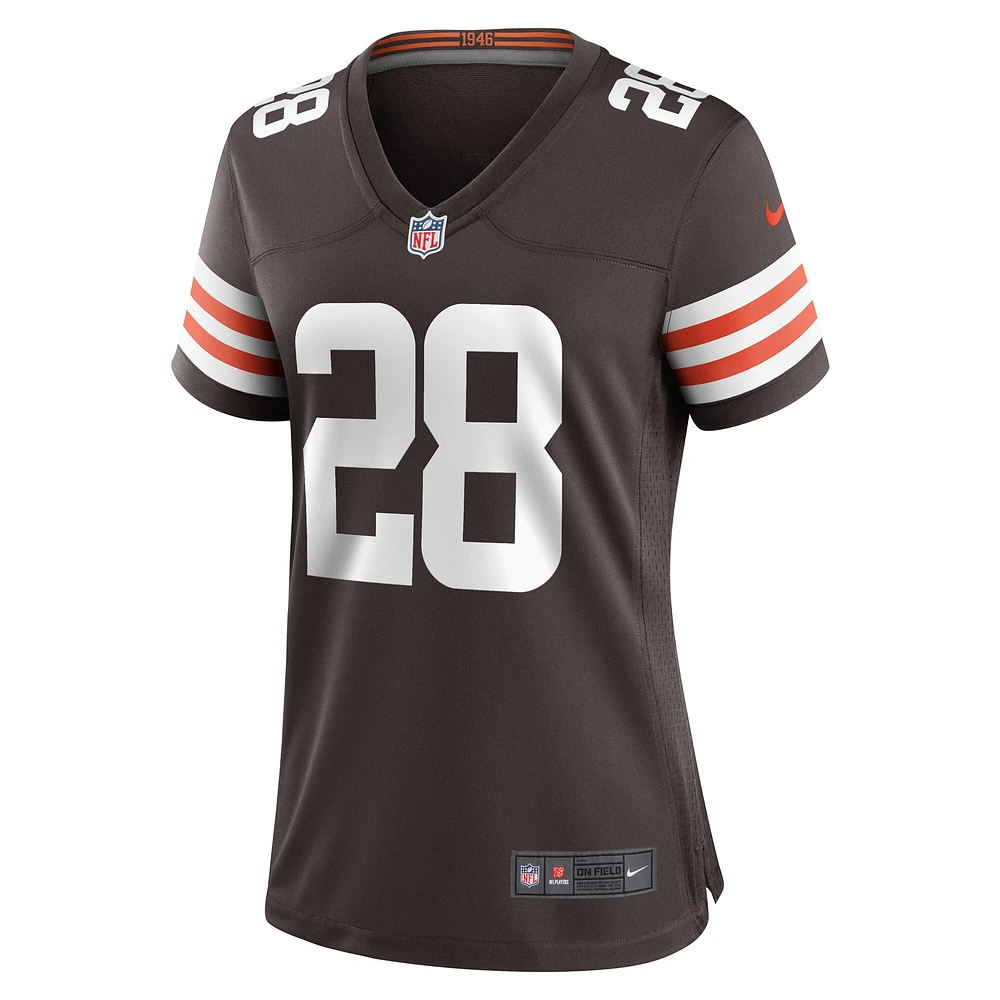 Women's Nike Mike Ford  Brown Cleveland Browns Team Game Jersey