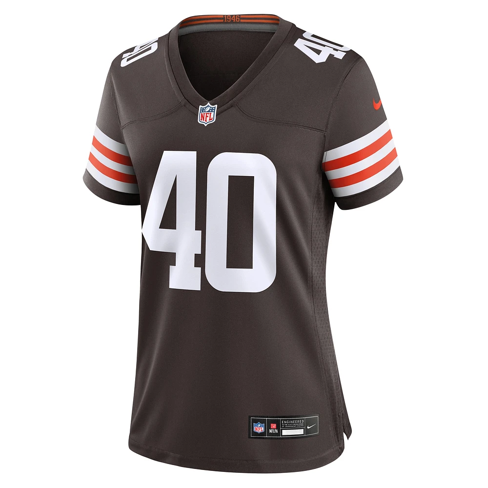 Women's Nike Nathaniel Watson  Brown Cleveland Browns Game Jersey