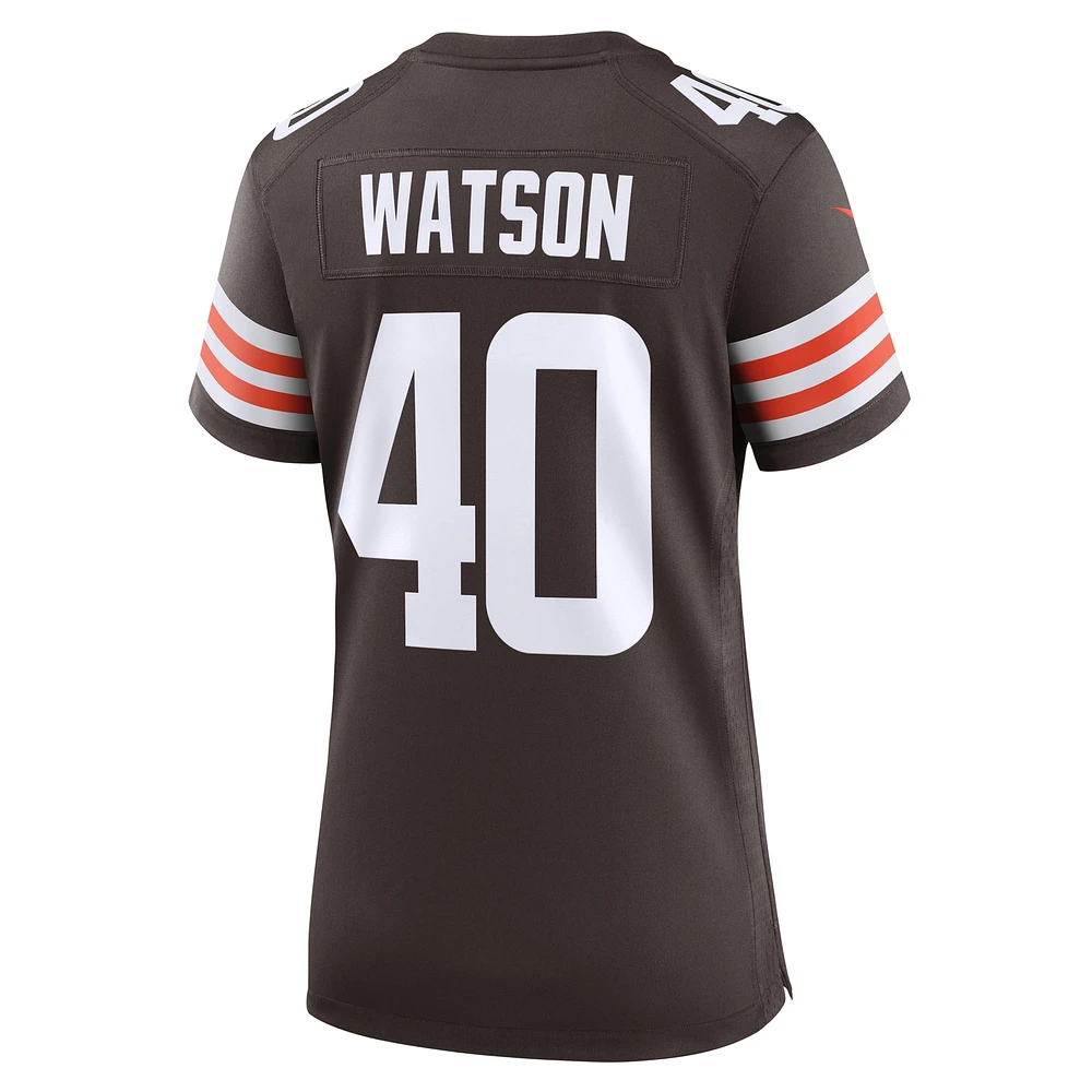 Maillot de match Nike Nathaniel Watson Brown Cleveland Browns pour femme