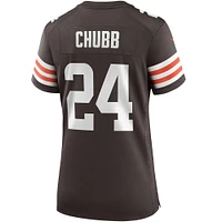 Maillot de match Nike Nick Chubb pour femmes, marron, Cleveland Browns