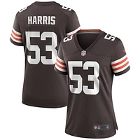 Maillot de match Nike Nick Harris marron des Cleveland Browns pour femme