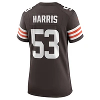 Maillot de match Nike Nick Harris marron des Cleveland Browns pour femme