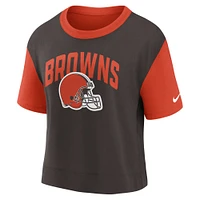 T-shirt Nike Cleveland Browns High Hip Fashion orange/marron pour femme