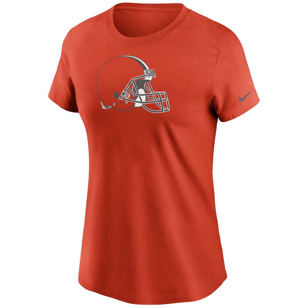 Women's Nike Orange Cleveland Browns Logo Essential T-Shirt