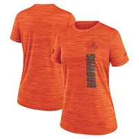 Women's Nike Orange Cleveland Browns Sideline Velocity Performance T-Shirt