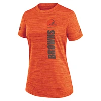 T-shirt Nike Velocity Performance pour femmes, orange, Cleveland Browns