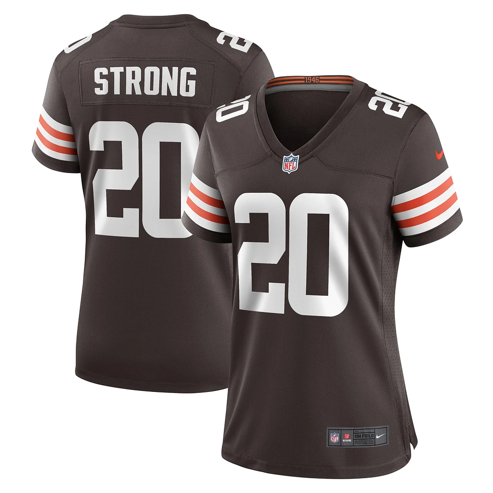 Women's Nike Pierre Strong Jr. Brown Cleveland Browns Team Game Jersey