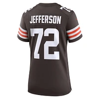 Maillot de match Nike Quinton Jefferson Brown des Cleveland Browns pour femme