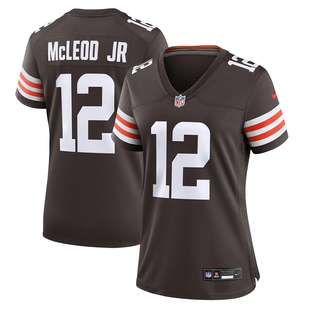 Maillot de match Nike Rodney McLeod Jr Brown Cleveland Browns pour femme