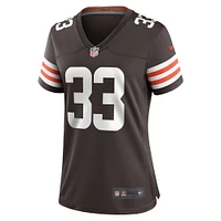 Maillot Nike Ronnie Hickman marron pour femme des Cleveland Browns Team Game