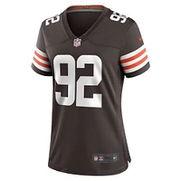 Maillot Nike Sam Kamara marron pour femme des Cleveland Browns Team Game