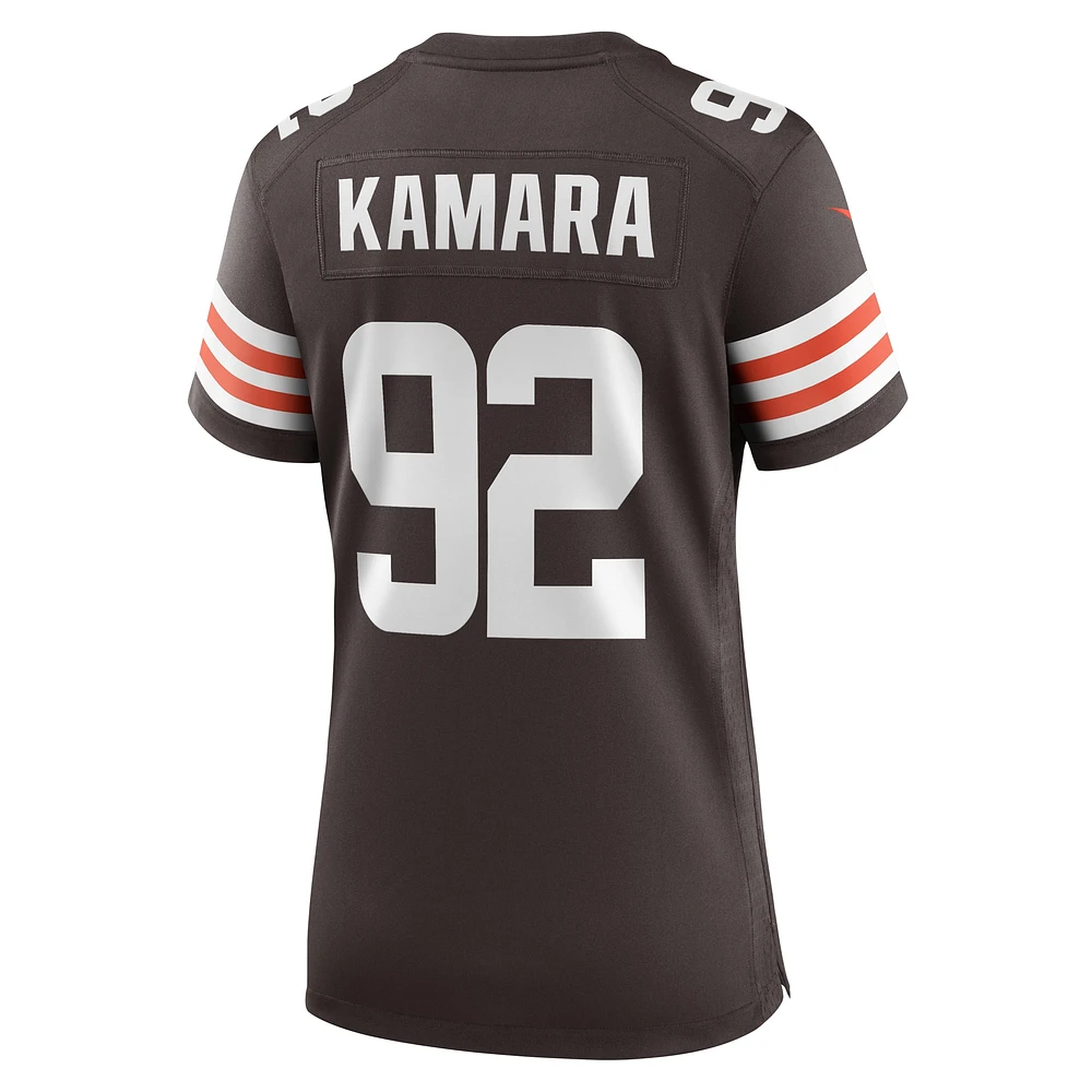 Maillot Nike Sam Kamara marron pour femme des Cleveland Browns Team Game