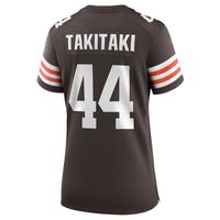 Women's Nike Sione Takitaki Brown Cleveland Browns Game Jersey