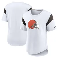 Women's Nike White Cleveland Browns Fashion T-Shirt