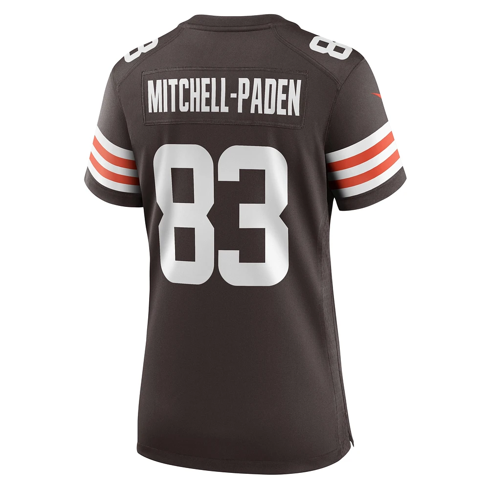 Maillot Nike Zaire Mitchell-Paden marron pour femme des Cleveland Browns Team Game