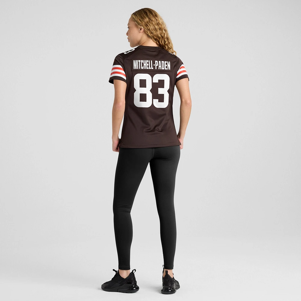 Maillot Nike Zaire Mitchell-Paden marron pour femme des Cleveland Browns Team Game