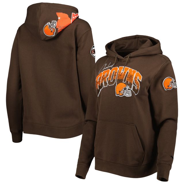 Sweat à capuche avec patch local Pro Standard marron des Cleveland Browns pour femmes