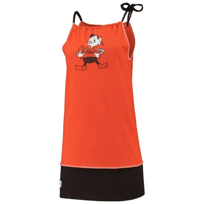 Cleveland Browns Refried Apparel Women's Sustainable Vintage Tank Dress - Orange