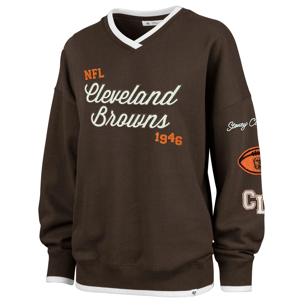 Sweat-shirt à capuche Stoney Clover Lane x '47 Brown Cleveland Browns des années 80 pour femme