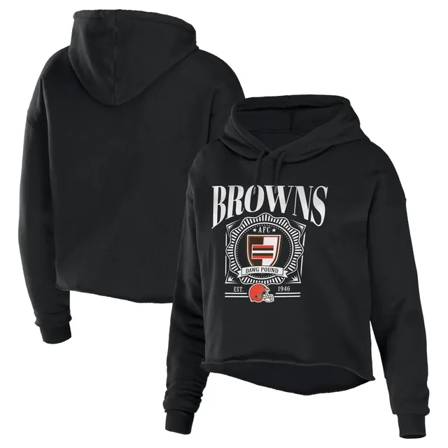 Women's WEAR by Erin Andrews Black New York Jets Fleece Cropped Pullover  Hoodie