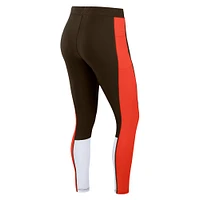 Leggings à blocs de couleurs marron/orange Cleveland Browns WEAR by Erin Andrews pour femme