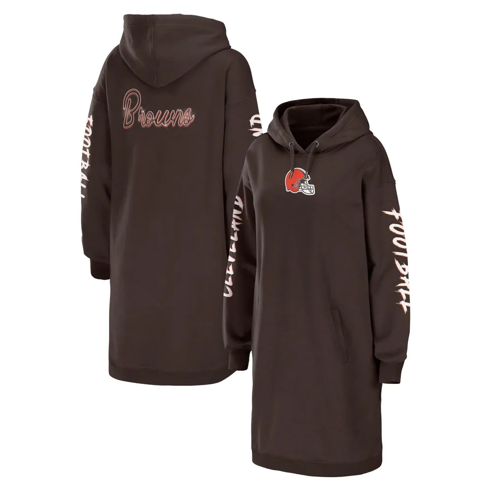 Lids Cleveland Browns WEAR by Erin Andrews Women's Hoodie Dress