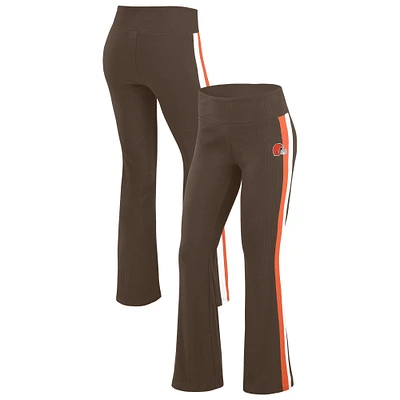 Pantalon de yoga marron Cleveland Browns pour femme par Erin Andrews