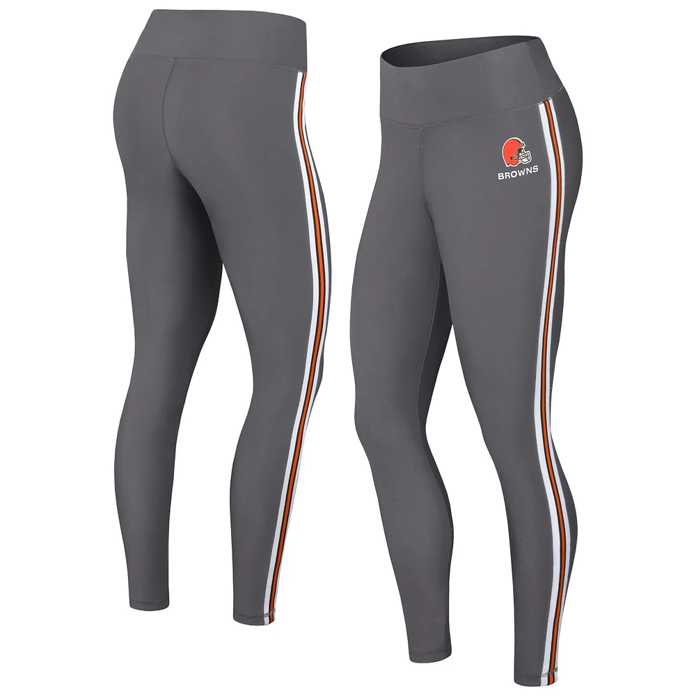 Leggings à blocs de couleurs anthracite Cleveland Browns pour femmes WEAR by Erin Andrews