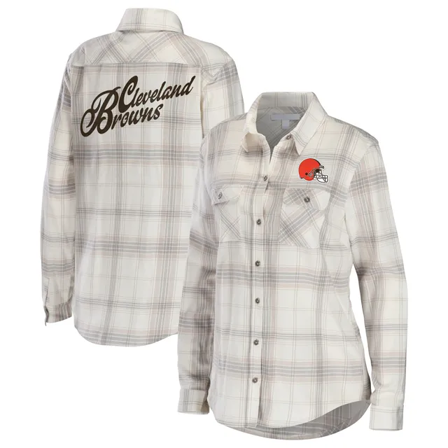 Lids Cleveland Browns WEAR by Erin Andrews Women's Plaid Flannel