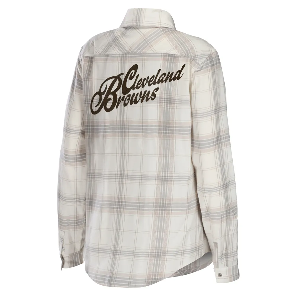 Lids Cleveland Browns WEAR by Erin Andrews Women's Plaid Flannel
